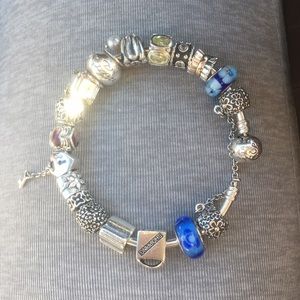 Pandora bangle with 16 charms